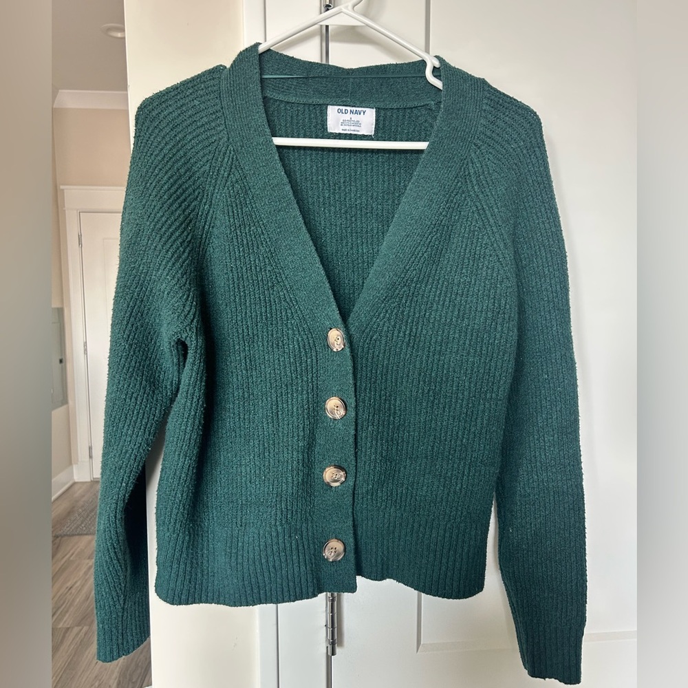 Old Navy Women's Forest Green Cardigan